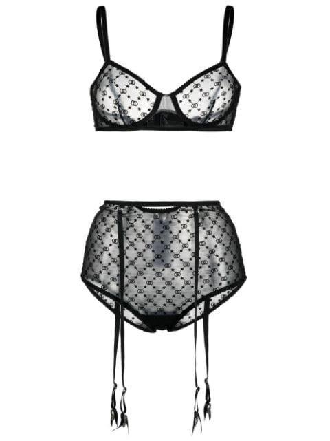 GG-embroidered lingerie set by GUCCI