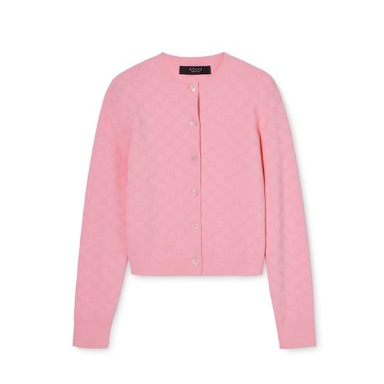 GG fine fabric jacquard cardigan by GUCCI
