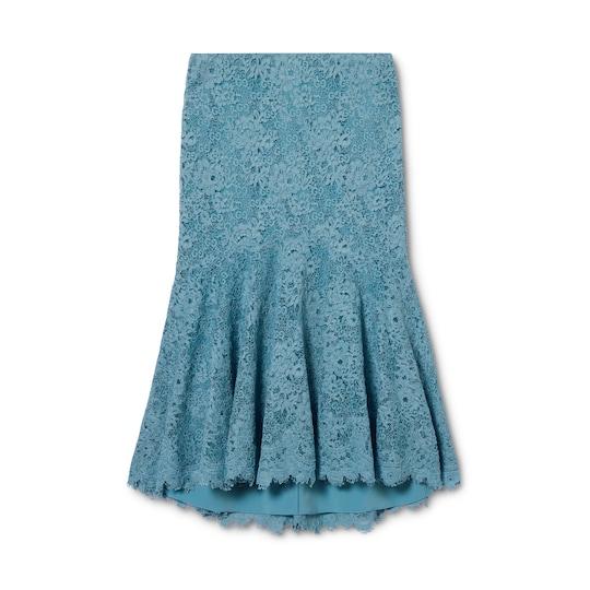 GG flower stretch lace skirt by GUCCI