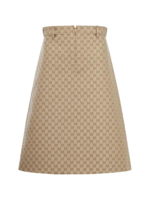 GG-jacquard A-line midi skirt by GUCCI