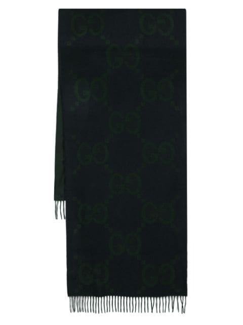 GG-jacquard cashmere scarf by GUCCI