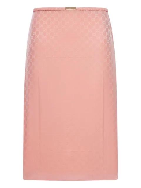 GG-jacquard midi skirt by GUCCI