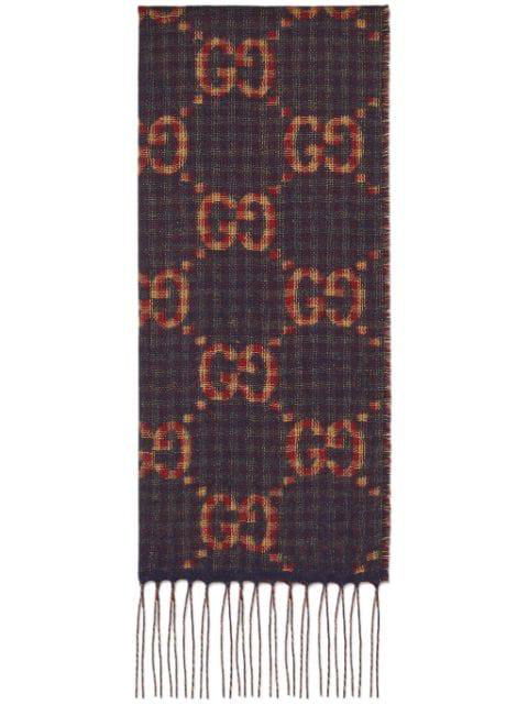 GG-jacquard wool scarf by GUCCI