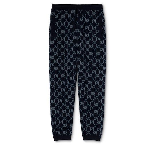 GG knit double wool leisure pants by GUCCI
