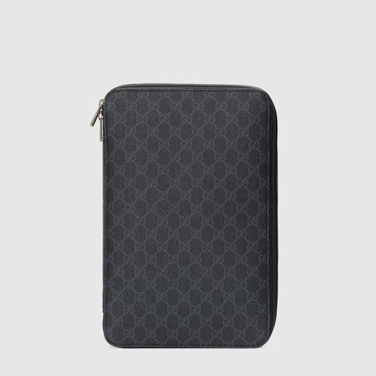 GG large packing cube in black Supreme by GUCCI