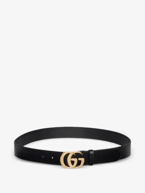 GG leather belt by GUCCI