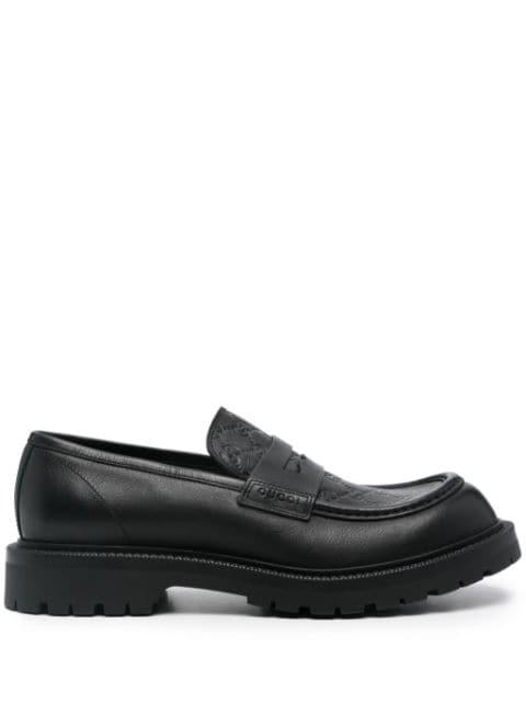 GG leather loafers by GUCCI