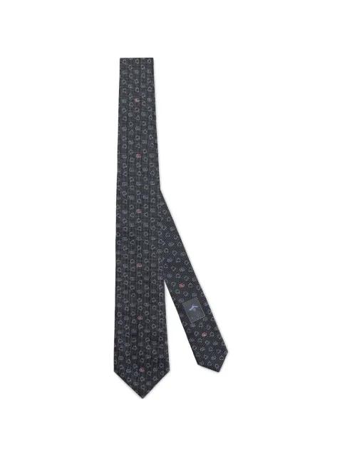 GG logo-pattern tie by GUCCI