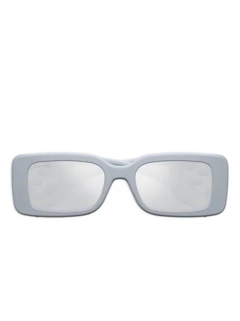 GG-logo rectangle-frame sunglasses by GUCCI