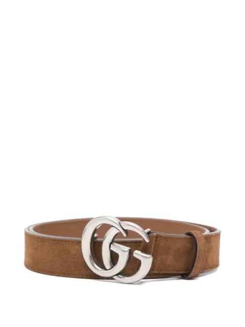 GG logo suede belt by GUCCI