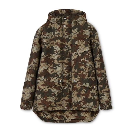 GG marbled cotton jacquard padded jacket by GUCCI