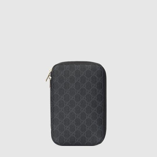 GG mini packing cube in black Supreme by GUCCI