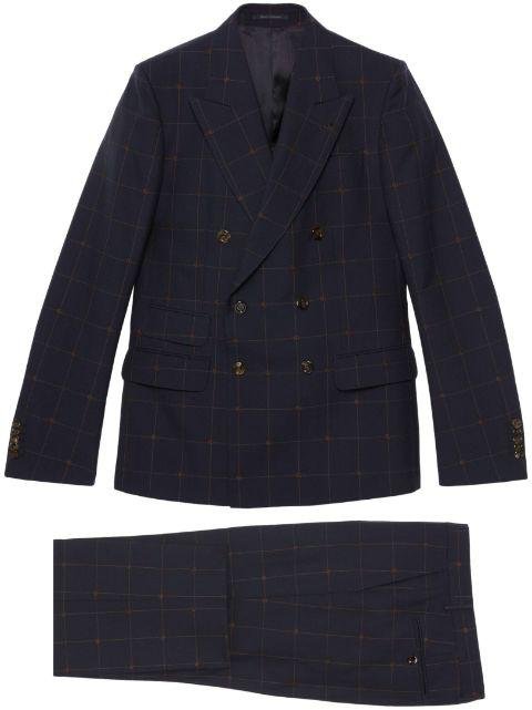 GG overcheck wool suit by GUCCI