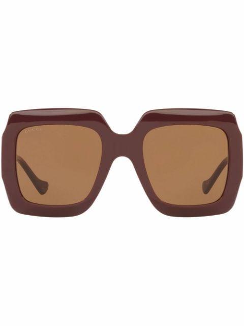GG oversized square-frame sunglasses by GUCCI
