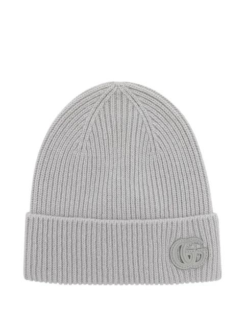 GG ribbed-knit cashmere beanie hat by GUCCI