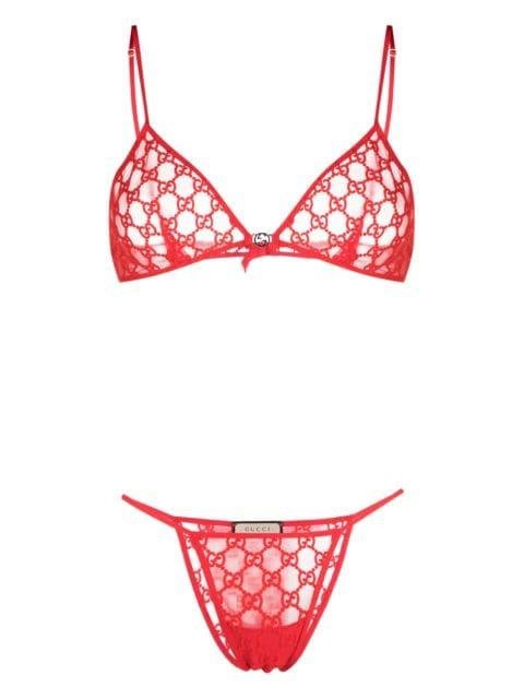 GG semi-sheer lingerie set by GUCCI