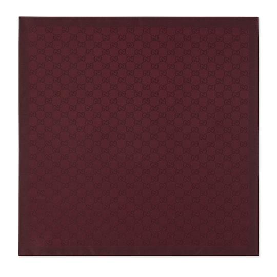 GG silk cotton pocket square by GUCCI