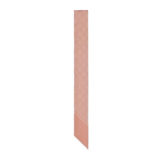 GG silk neck bow in pink by GUCCI