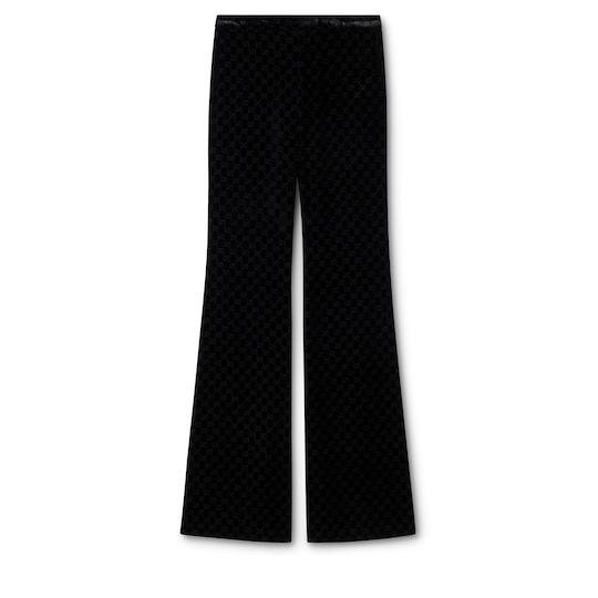 GG stretch devoré velvet pants by GUCCI