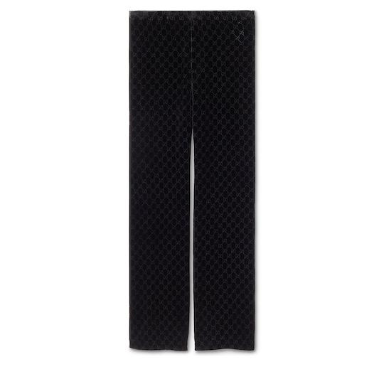 GG stretch velvet devoré pants by GUCCI