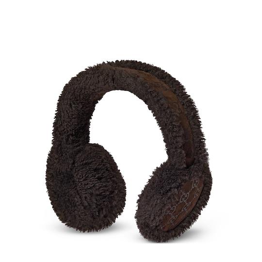 GG suede and merino wool ear muffs by GUCCI
