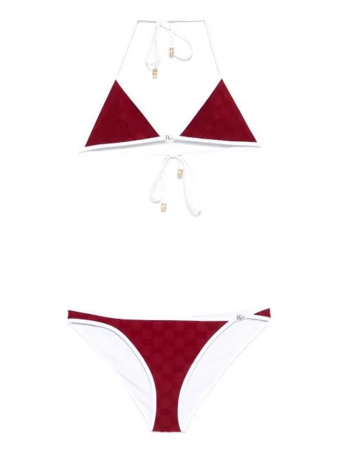 GG terrycloth geometric-print bikini by GUCCI