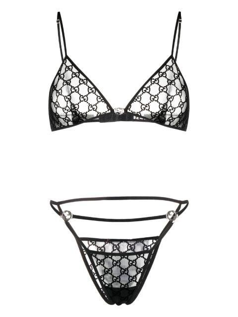 GG tulle lingerie set by GUCCI