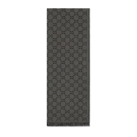 GG wool and silk jacquard stole by GUCCI