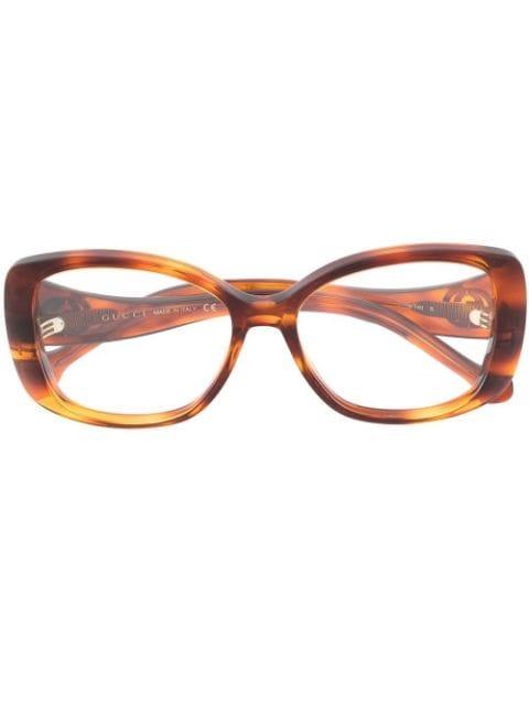 GG1236O-002 HAVANA-HAVANA-TRANSPARENT by GUCCI
