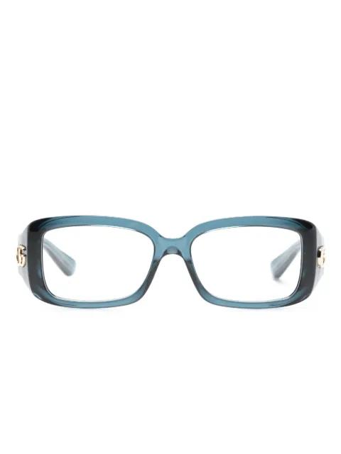 GG1406O Interlocking-G rectangle-frame glasses by GUCCI GG1406O Interlocking-G rectangle-frame glasses by GUCCI