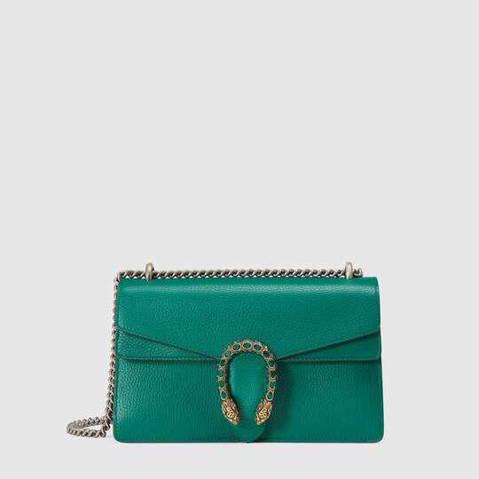 Green Dionysus leather shoulder bag by GUCCI