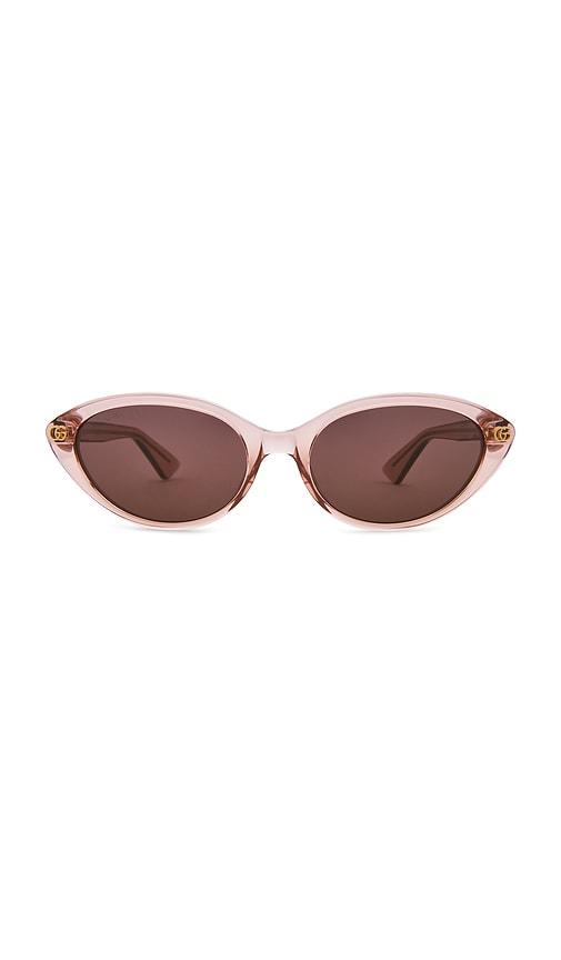 Gucci Cat Eye Sunglasses in Pink,Brown by GUCCI
