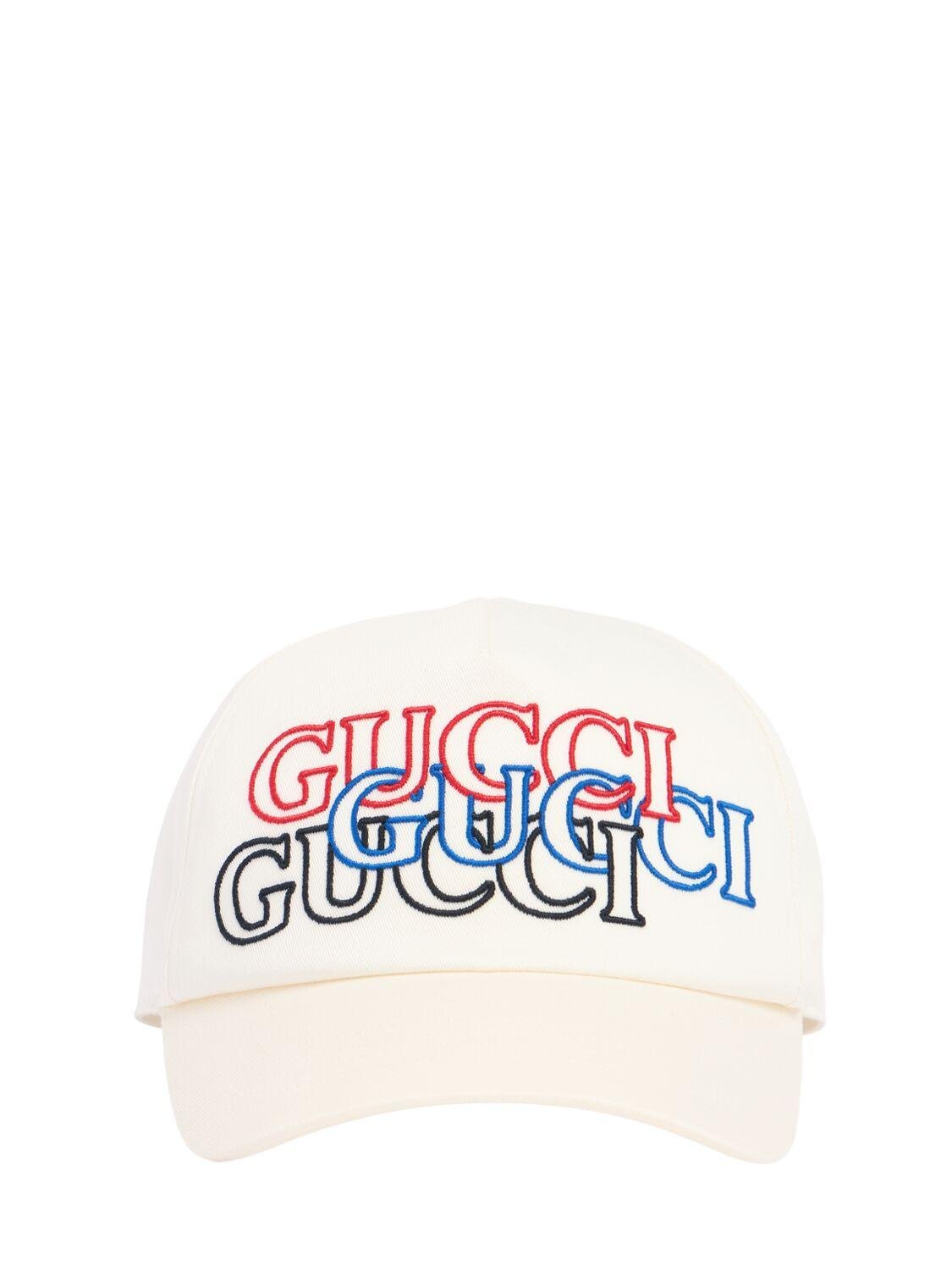 Gucci Embroidery Cotton Baseball Cap by GUCCI