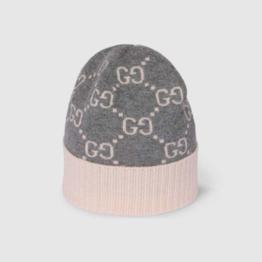 Gucci GG Cashmere Jacquard Hat by GUCCI