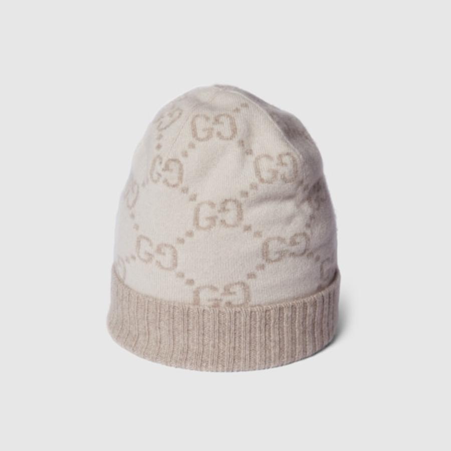 Gucci GG Cashmere Jacquard Hat by GUCCI