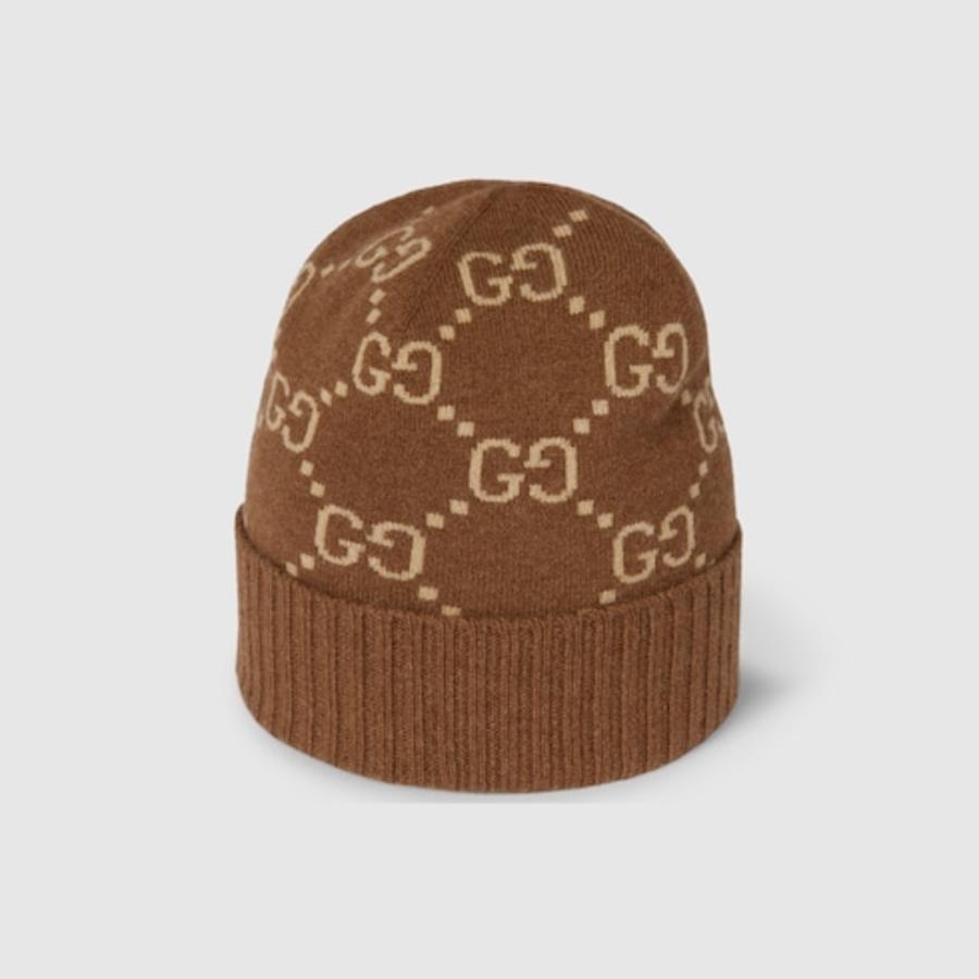 Gucci GG Cashmere Jacquard Hat by GUCCI