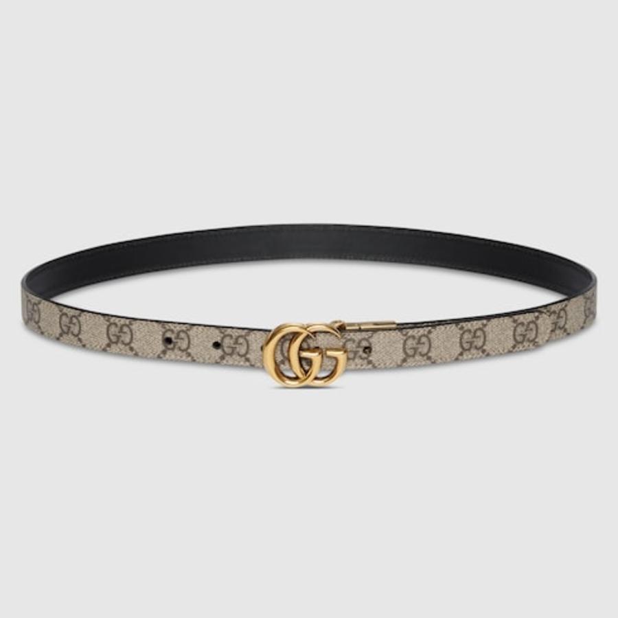 Gucci GG Marmont Reversible Thin Belt by GUCCI