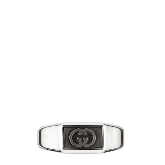 Gucci Interlocking signet ring by GUCCI