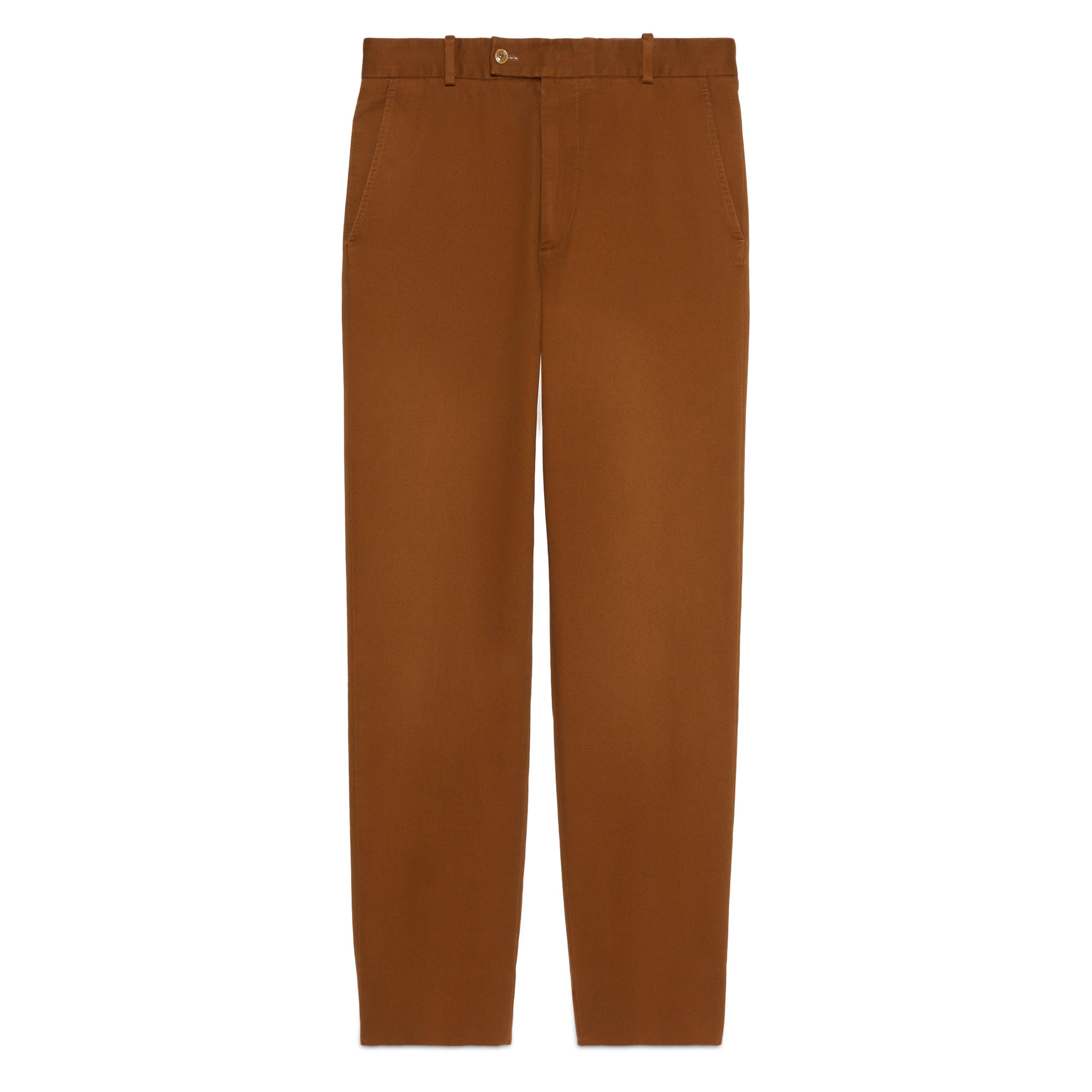 Gucci - Men's Cotton Drill Trouser - (Brown) by GUCCI