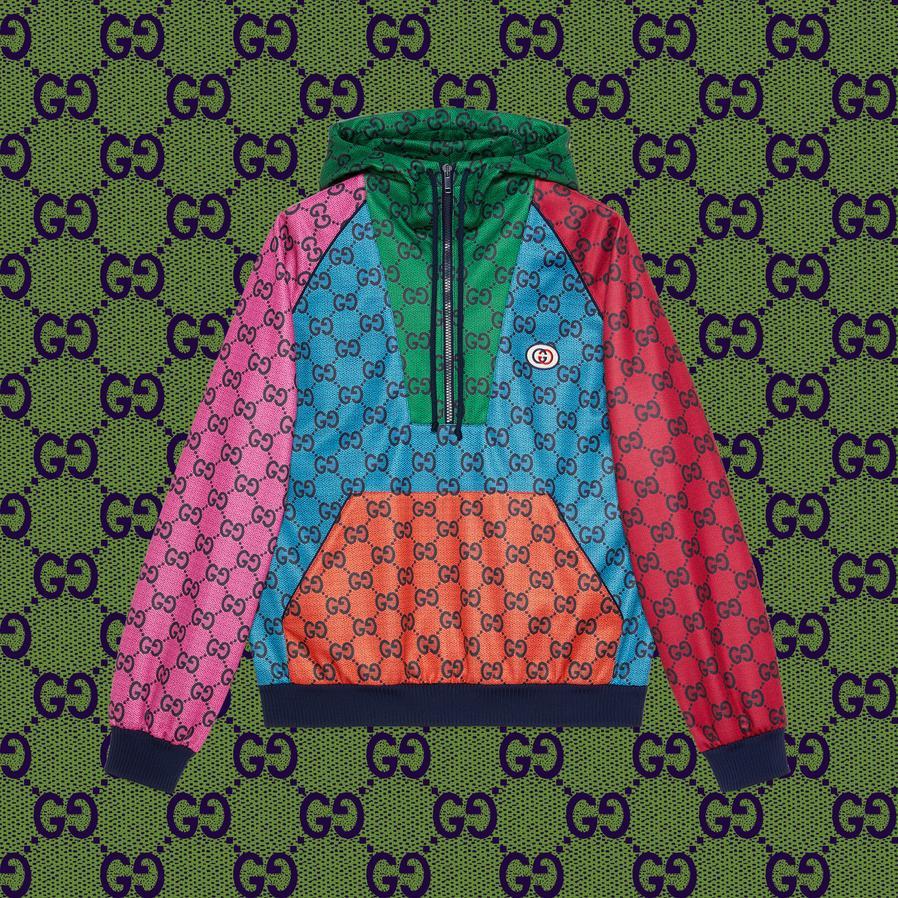 Gucci Men's GG Multicolour Jersey Sweatshirt (Multi) by GUCCI