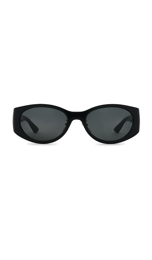 Gucci Oval Sunglasses in Black by GUCCI