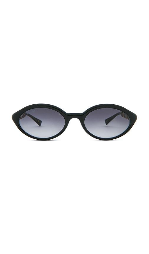 Gucci Oval Sunglasses in Black by GUCCI