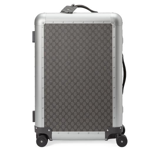 Gucci Porter medium trolley in grey and black Supreme by GUCCI