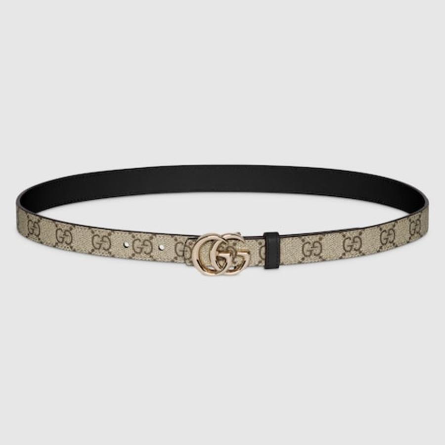 Gucci Reversible GG Marmont Thin Belt by GUCCI