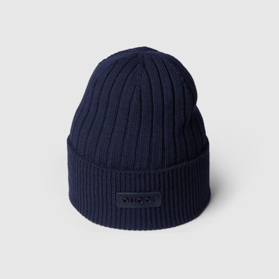 Gucci Rib Knit Wool Hat by GUCCI