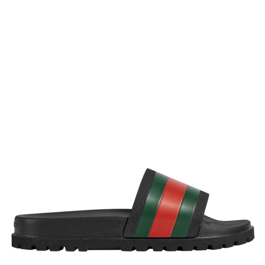 Gucci Slide Sandals With Web by GUCCI