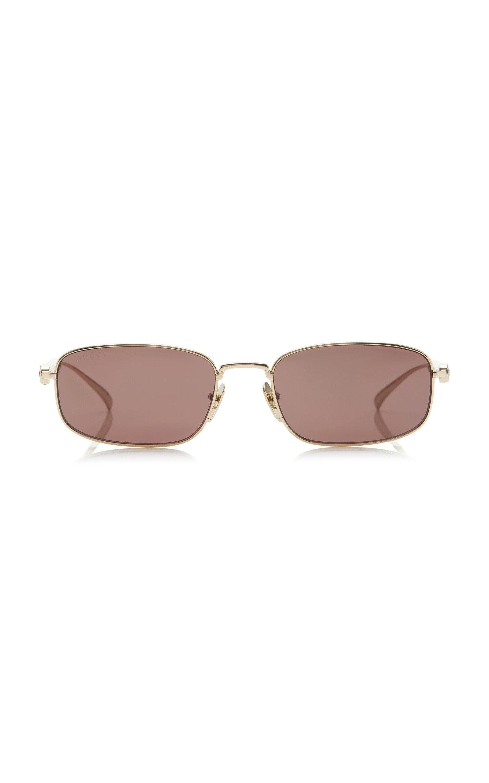 Gucci Square-Frame Metal Sunglasses - Moda Operandi by GUCCI