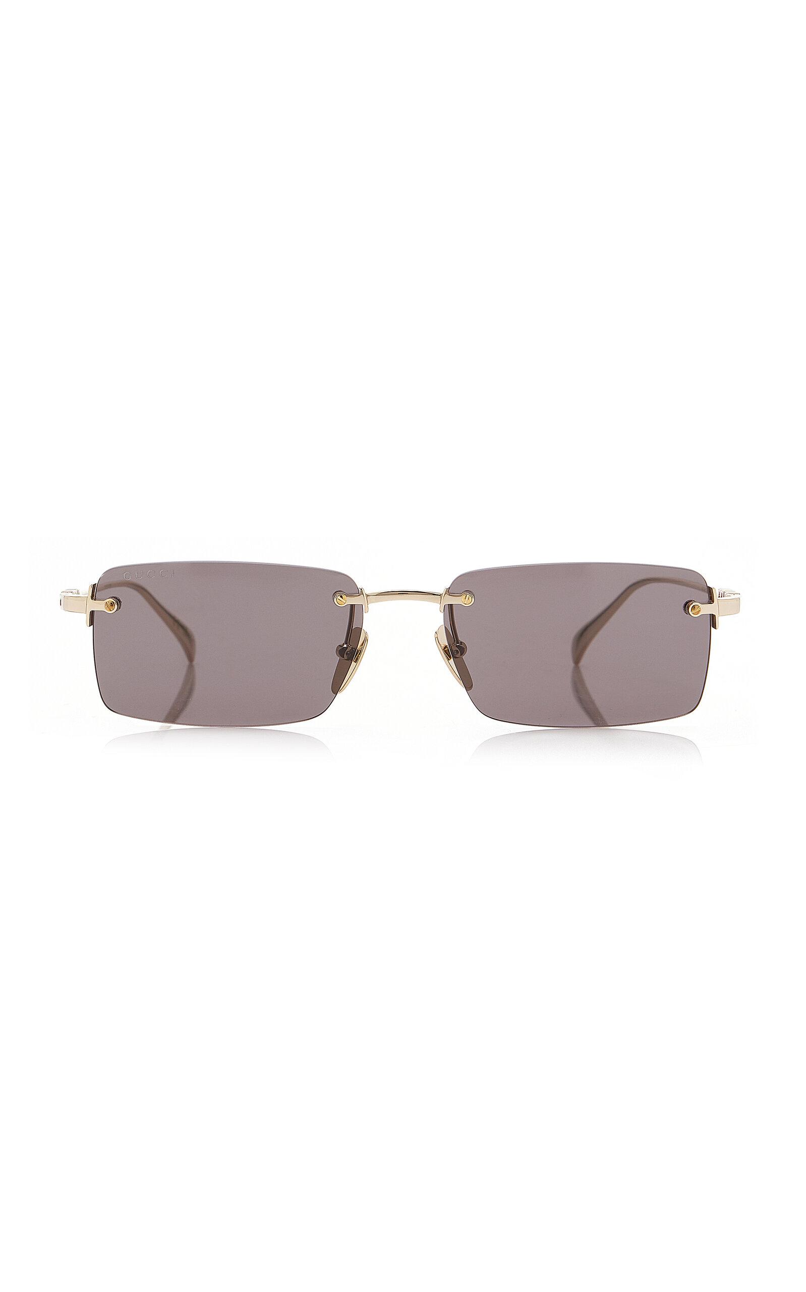 Gucci Square-Frame Metal Sunglasses  - Moda Operandi by GUCCI