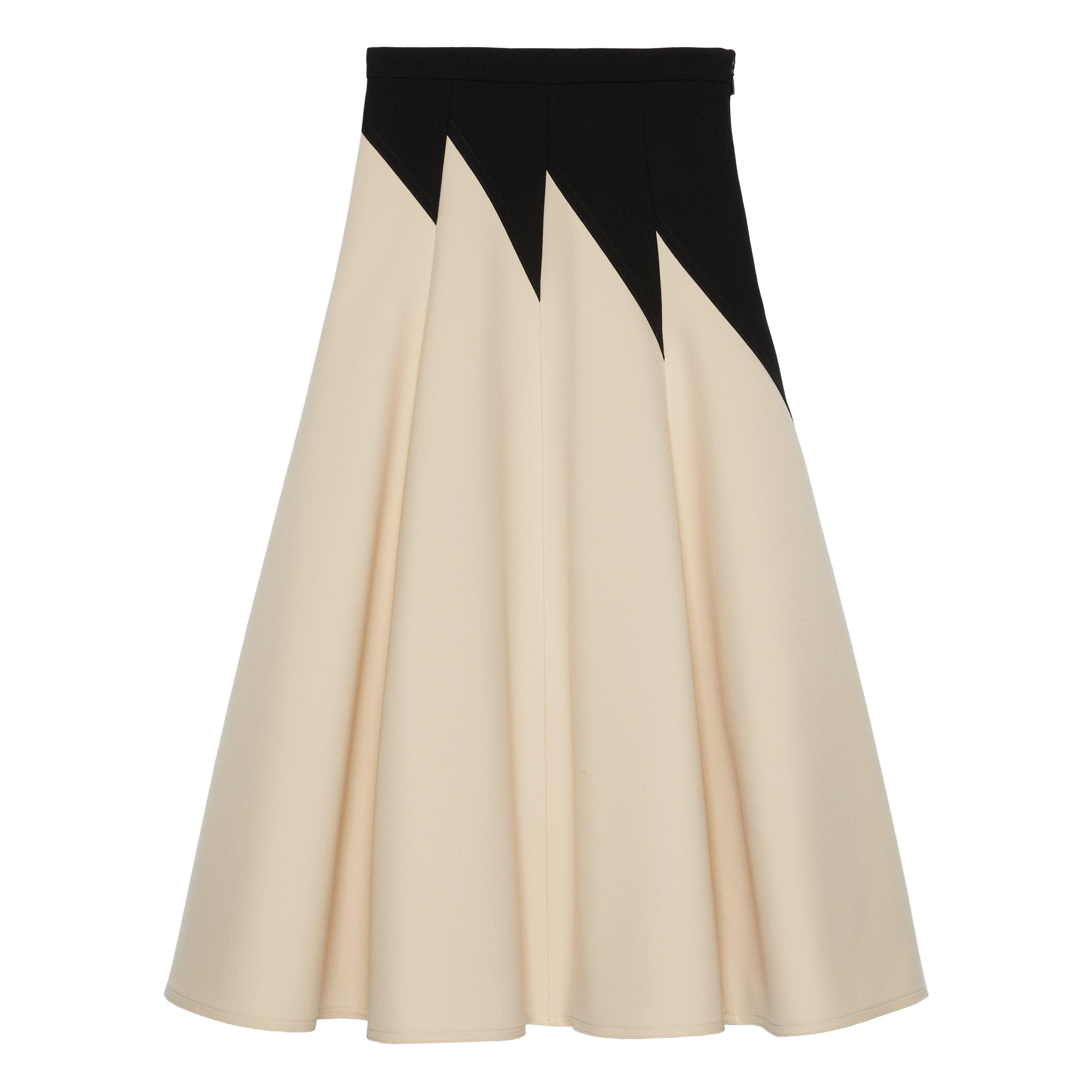 Gucci - Women’s DSM Exclusive Wool Cover Comfort Midi Skirt - (Black/Ivory) by GUCCI