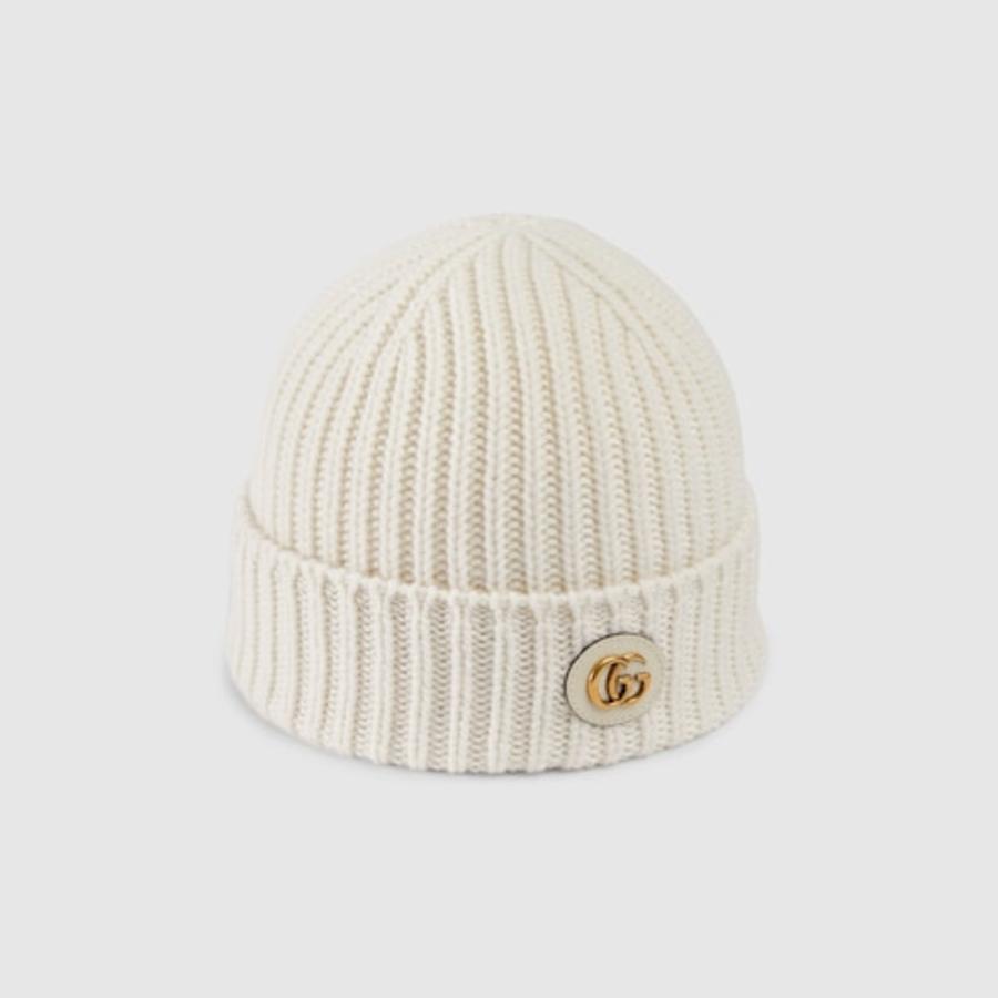 Gucci Wool Cashmere Hat With Double G by GUCCI
